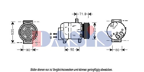 AKS DASIS Kompresors, Gaisa kond. sistēma 851038N